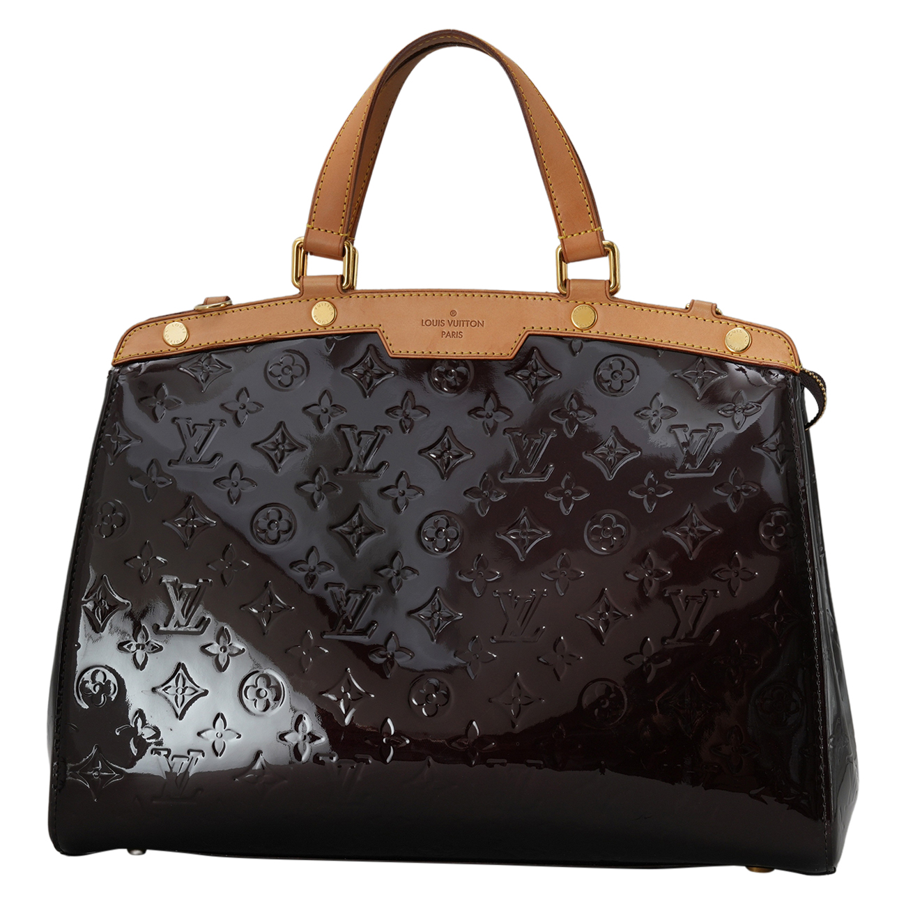 LOUIS VUITTON(USED)루이비통 M91616 모노그램 베르니 아마랑뜨 브레아 GM